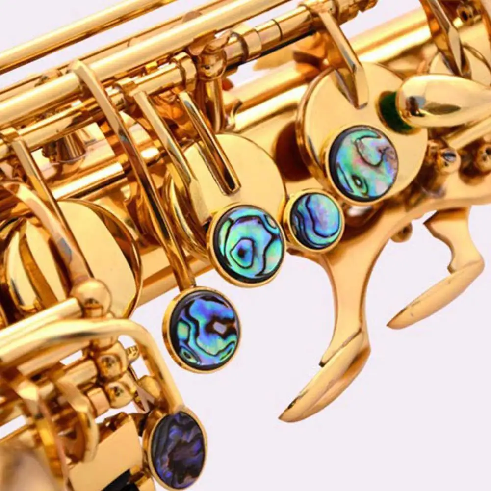 9Pcs Useful Inlays Accessory Burrs-free Inlays Replacement Sax Key Button Alto Saxophone Key Button Sax