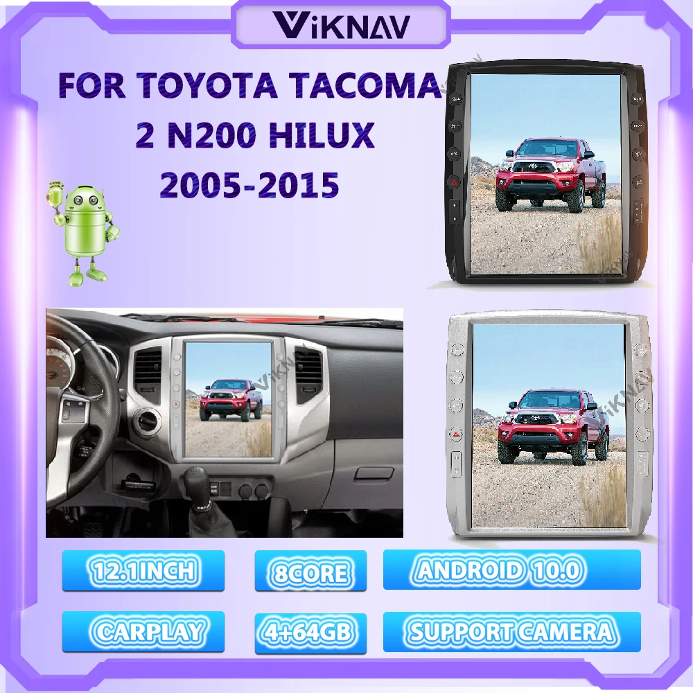 Автомобильный радиоприемник 12 1 дюйма на Android для TOYOTA Tacoma 2 N200 Hilux 2005-2015 DVD