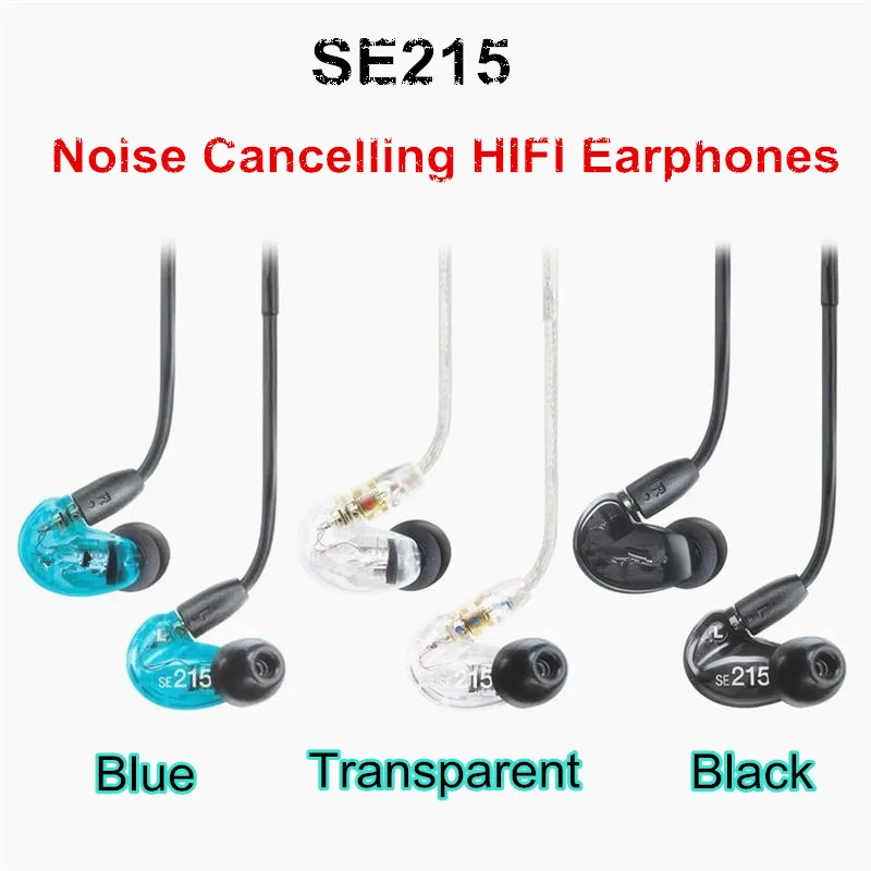 

SE215 Earphons Hi-fi se 215 In ear Earbuds Detchabl earphone earspeakers transparent black blue avaible