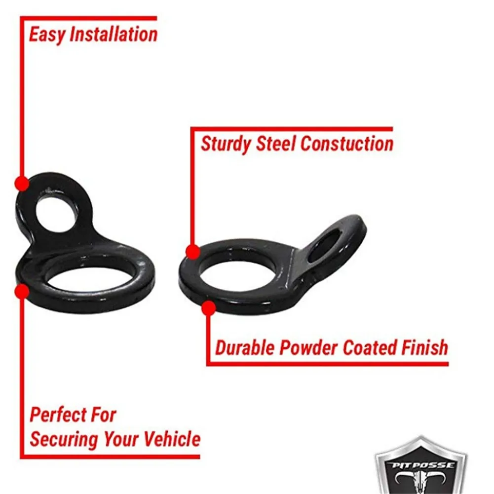 2Pcs Tie Down Strap Rings Point Securing Stainless Steel For Motorcycle Dirt Bike ATV UTV Trailers Trucks Accessories