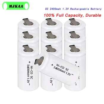 

15Pcs SC Battery 2400mAh Rechargeable Sub C SC 22420 with An Extension Cord Processed Into Tools Battery Pack