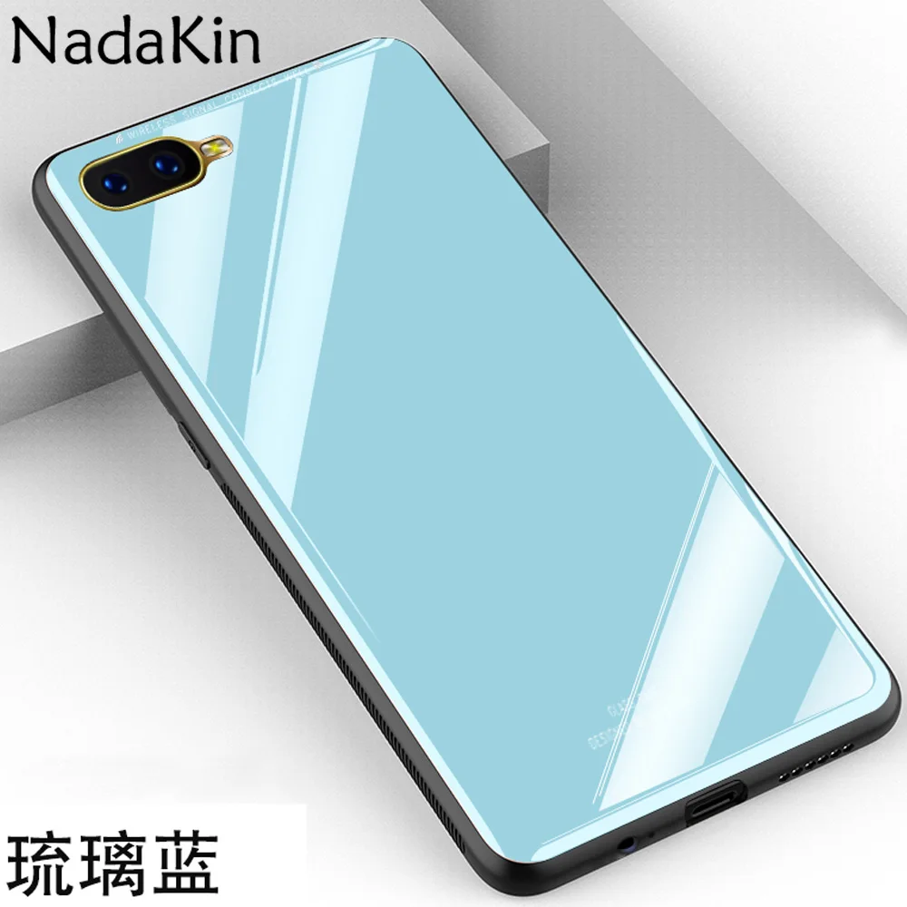 

Luxury Back Glass Case Phone Shell for OPPO R11 R11S R9S Plus K1 R15X A1K R17 Pro Reno Realme C2 3 Pro Fitted Cover
