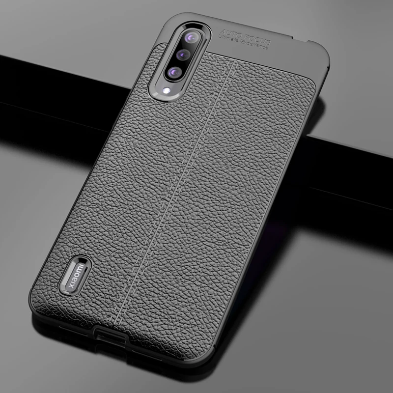 black YUETUO кожаный чехол на заднюю панель телефона, чехол, чехол для xiaomi mi cc9 cc9e a3 lite a 3 a3lite mi a3 mi cc9 для xio mi silicone - Цвет: black