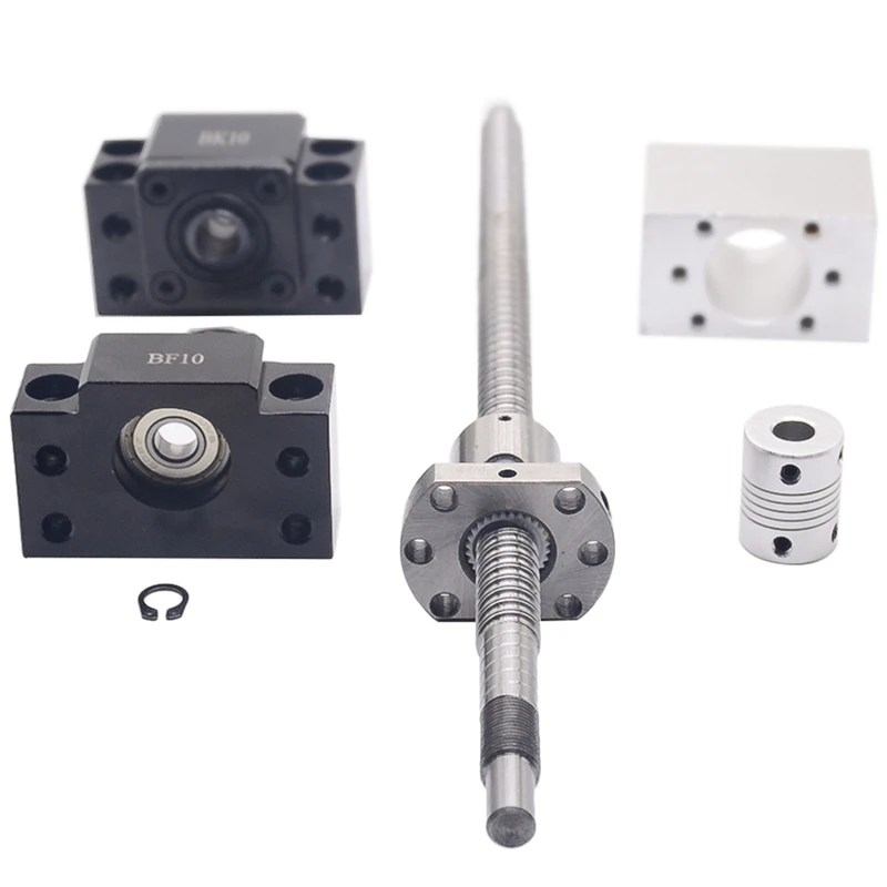 Sfu1204 Set:Sfu1204 Rolled Ball Screw C7 With End Machined(500Mm)+ 1204 Ball Nut+ Nut Housing+Bk/Bf10 End Support+ Coupler