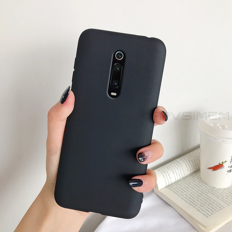 Матовый чехол ярких цветов для XiaoMi Mi9T Mi 9T Pro Mi 9TPro Mi9TPro Mi 9T Global TPU резиновый мягкий силиконовый чехол для телефона - Цвет: Черный