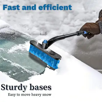 

Goxfaca Portable Car Front Window Snow Brush Three-in-one Multi-function Snow Plough Shovel Tool For Car