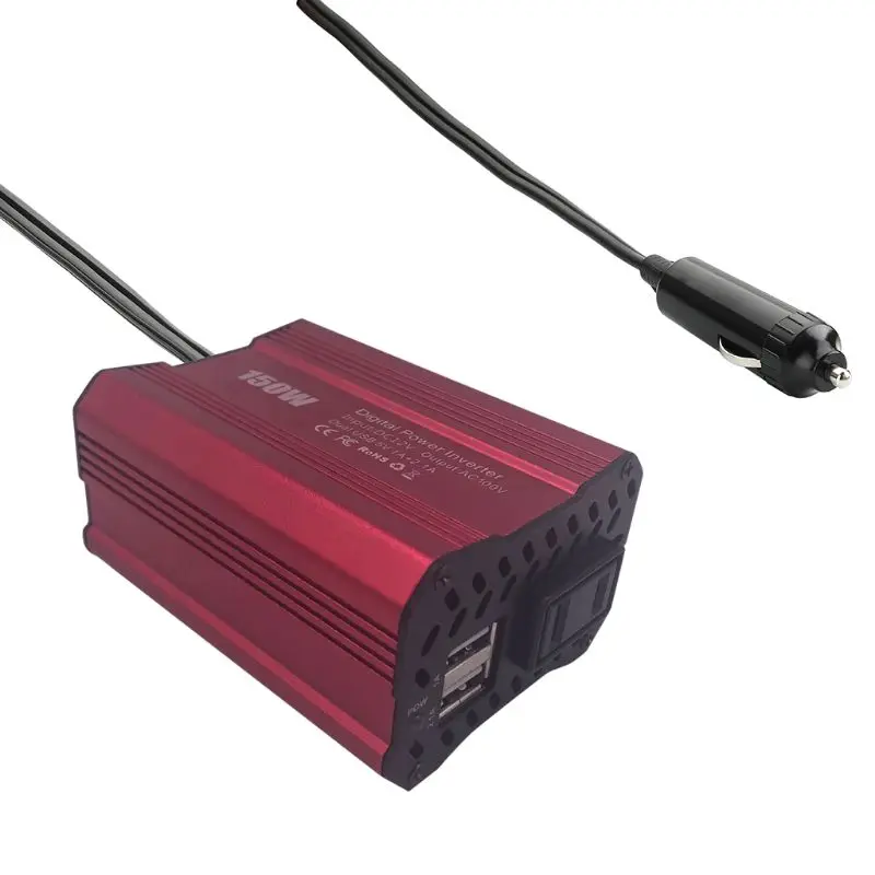 150 Вт автомобильный инвертор питания двойной USB 3.1A 12 В до 100 в розетка конвертер автомобильное зарядное устройство адаптер