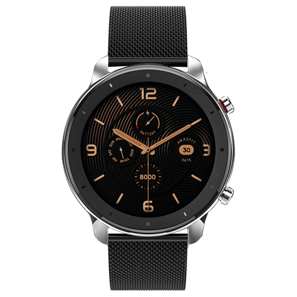 Металлический ремешок для Amazfit GTR 47 мм 42 смарт 20 22 Xiaomi Huami BIP GTS Pace Stratos