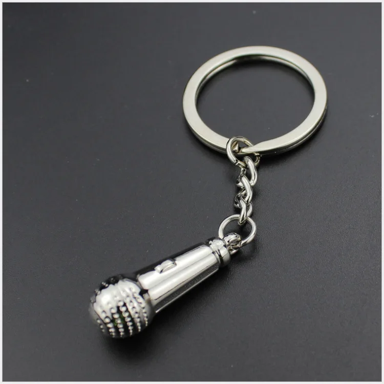 Model Microphone Keychain South Korea Creative Gifts Promotional Keychain Can Play LogoG103