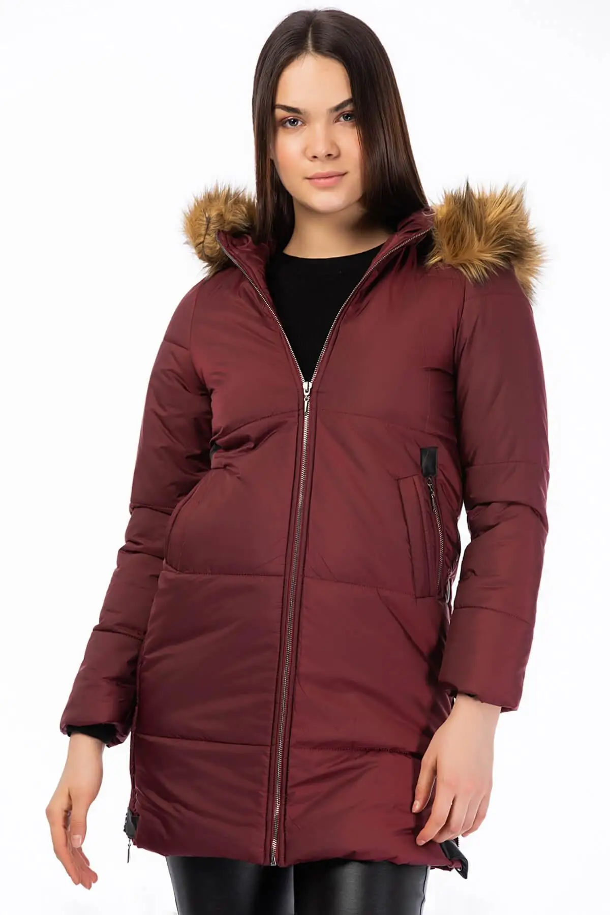 Dewberry женские бордовые Coat-1160001Z6590