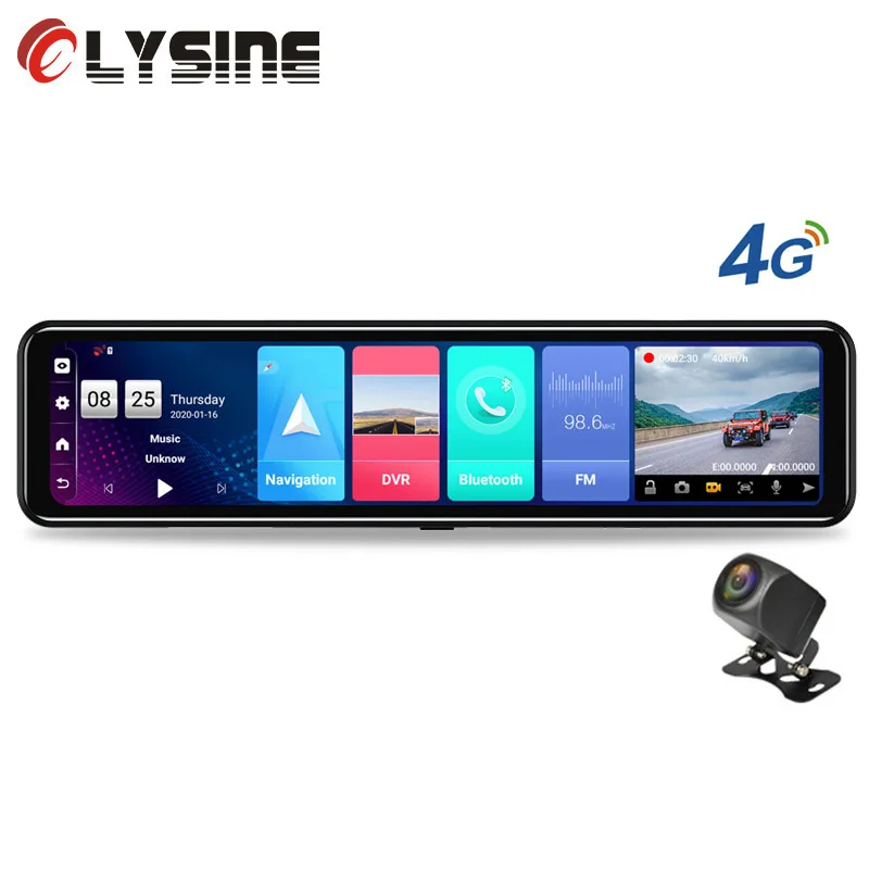 Зеркало-видеорегистратор 4G GPS Wi-Fi ADAS 1080P 12 дюймов Android 8 1 2 ГБ + 32 | Автомобили и