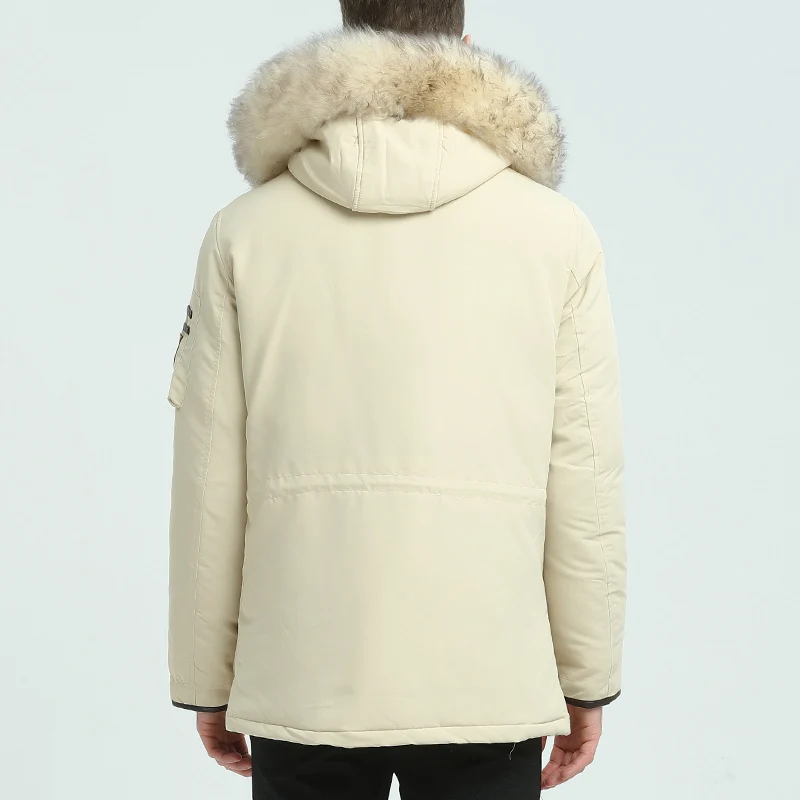 Мужской длинный пуховик с капюшоном меховым воротником|jacket brand|jacket downjacket fashion |