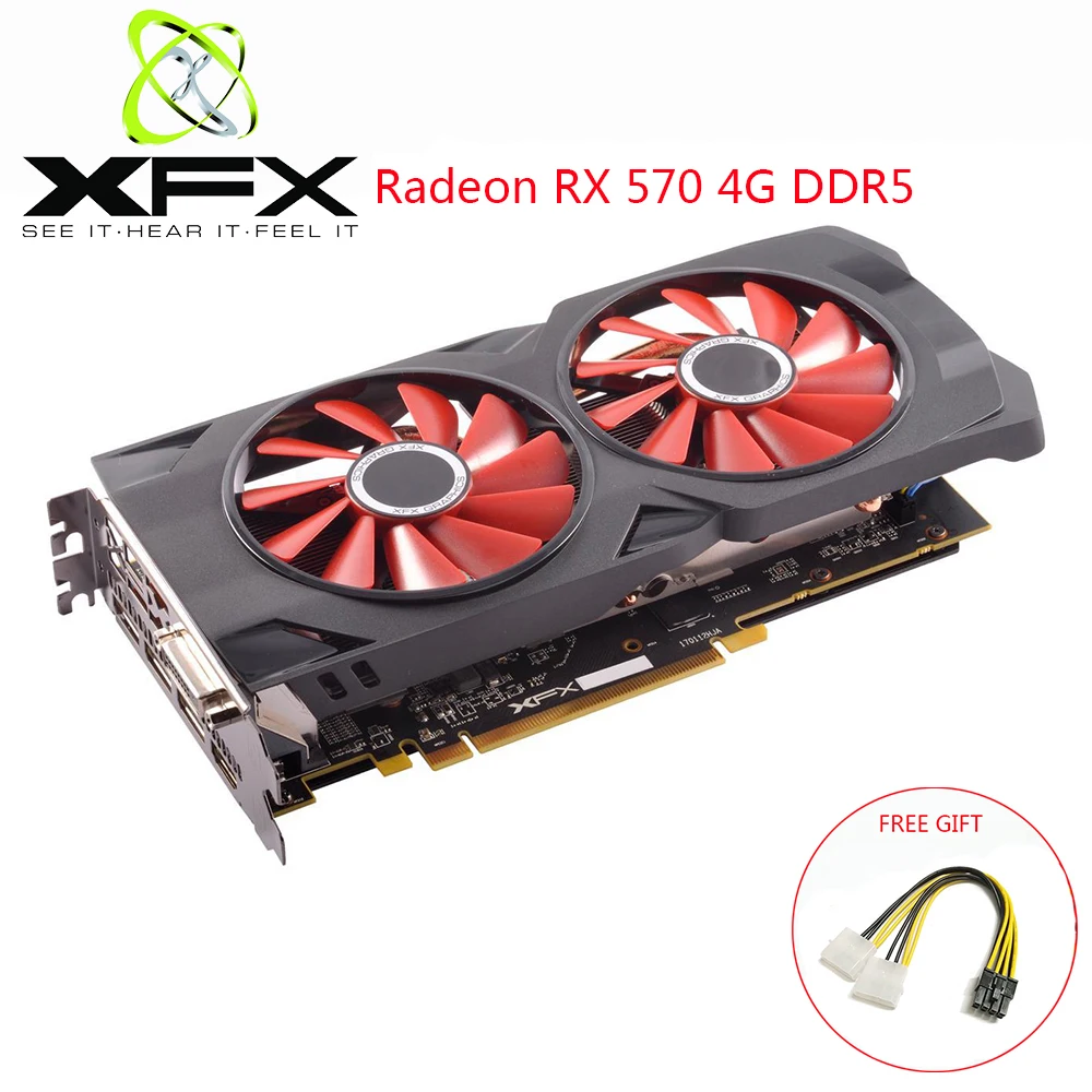 Reviews  XFX AMD Radeon RX570 4GB DDR5 Graphics Card AMD GPU RX 570 4GB Gaming PC Video Card Gaming Computer