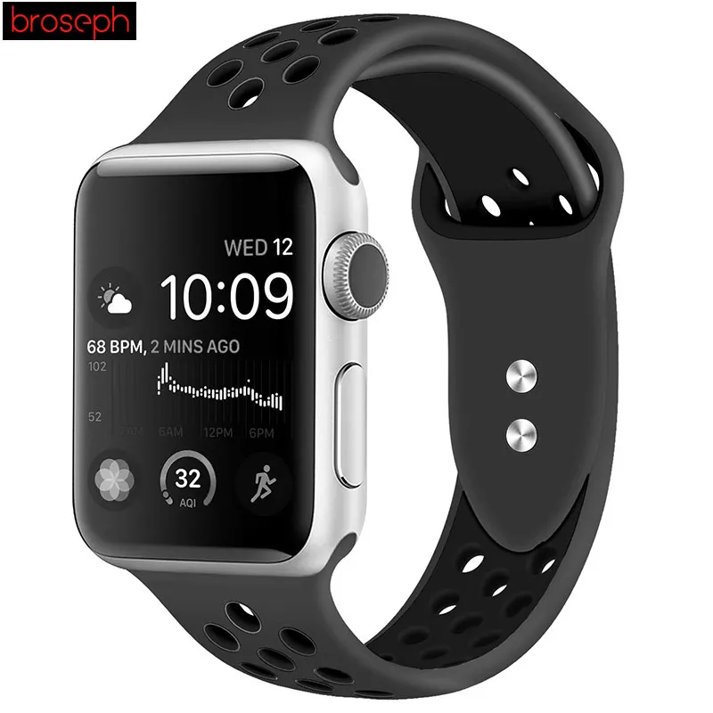 Силиконовые Спортивные Ремни Nike для Apple Watch 4 полосы 40 мм 44 мм ремешок для часов браслет для iwatch серии 3 2 1 38 мм 42 мм