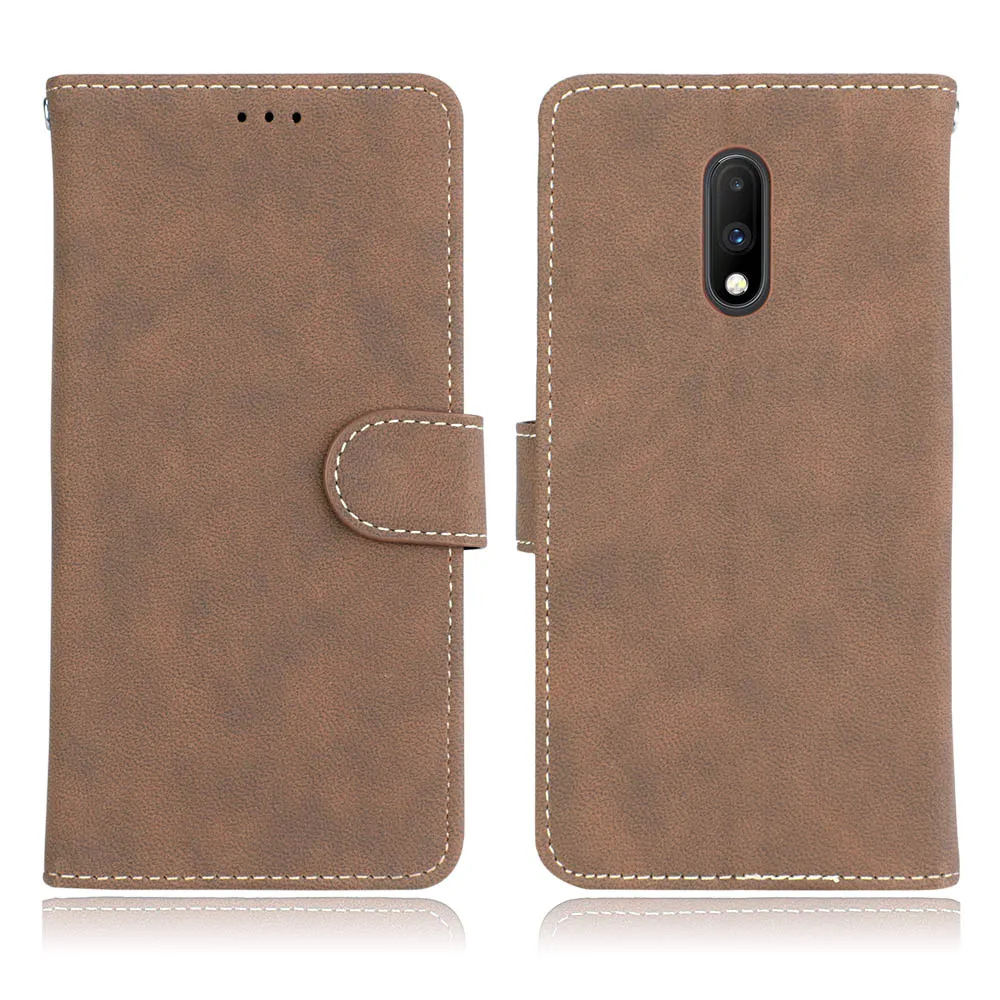 Discount 100pcs/lot Vintage Scrub 3 card flip wallet leather cover case for One plus 5 5T 6 7 7 Pro Oneplus 5 5 T 6 7 7 Pro shell 33