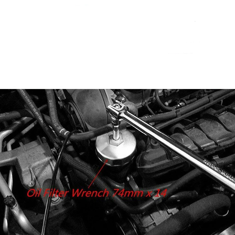 74mm 14 Flute Oil Filter Wrench Cap Housing Tool Socket Removal For BMW Motorcycle K75 R1100/1150/1200 R850 S1000RR oil filter wrench