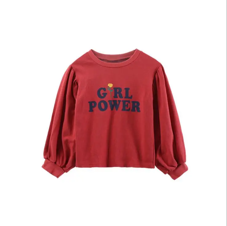 Футболка для девочек в Корейском стиле Модный хлопковый осенний свитер для девочек 4-9 лет, C104