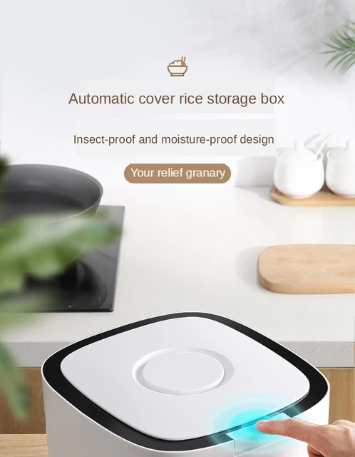 Household Kitchen Rice Storage Box Sealed Insect Proof Moisture Proof Pressed Rice Bucket Plastic Food Storage Container