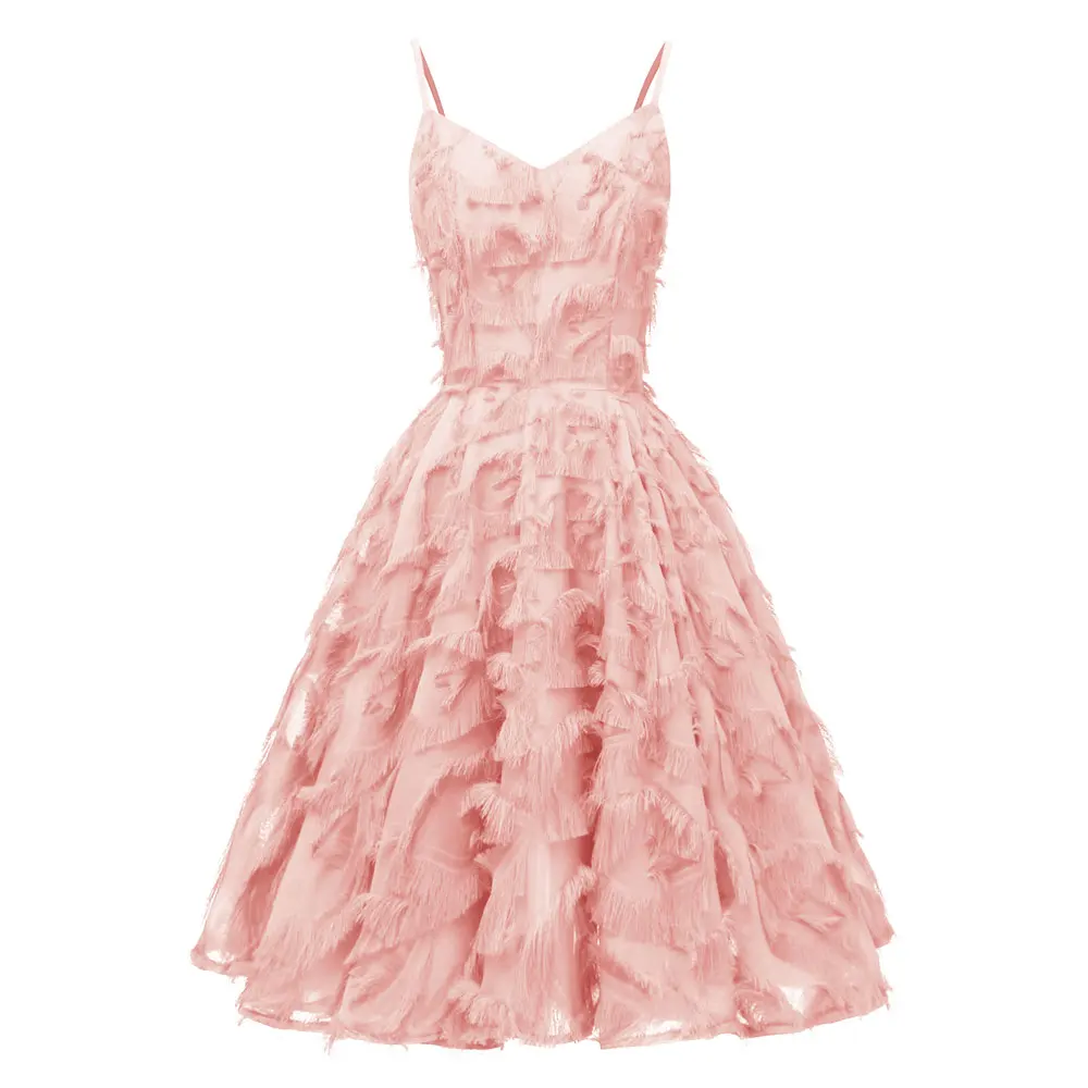 Vestido de festa бордовые Мини Короткие коктейльные платья Великолепные Короткие Выпускные платья с кисточками белое вечернее платье - Цвет: Розовый