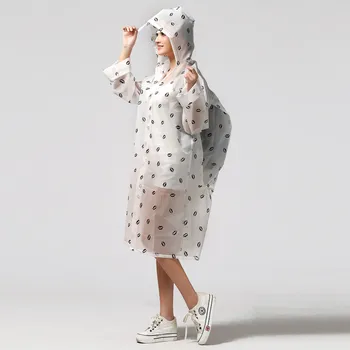

Adult raincoat Men women rain coat Fashion Light Poncho Translucent Parchment transparent raincoat women