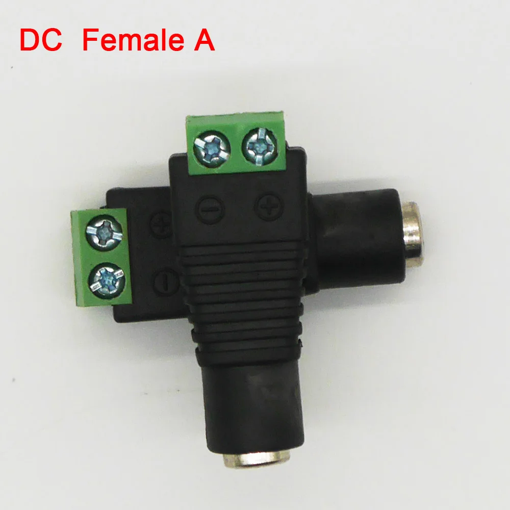 DC Female A 5~ 100 шт DC мужской или женский разъем для светодиодной ленты бесплатный сварочный адаптер светодиодной ленты Разъем - Цвет: DC Female A