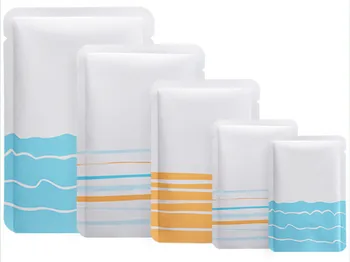 

200pcs/lot Creative Color Heat Sealing Aluminum Foil Bags Open Top Matt White Powder Honey Tea Mask Packaging Pouch