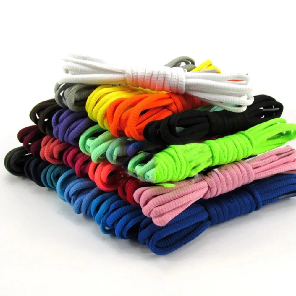 

1 Pairs 130cm Casual Sneaker Boots Shoe Laces Multicolor Solid Round Oval Athletic Shoelaces For Adult Sport Strings Shoe laces