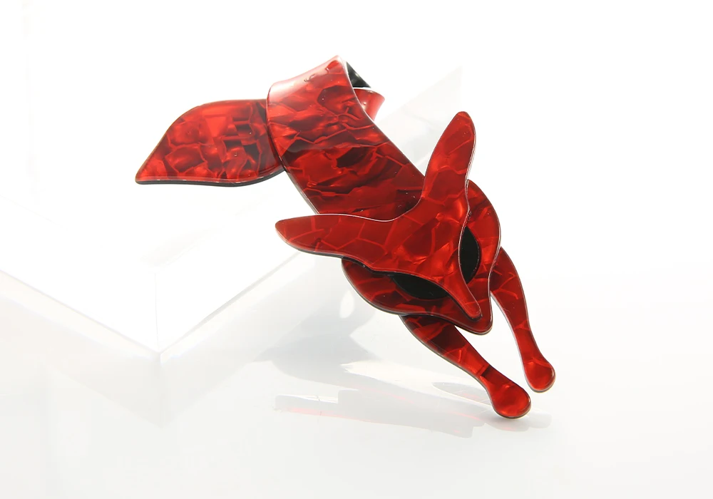 Fant&jack limted brooches for women acrylic Fox pin large brooch pins for clothing