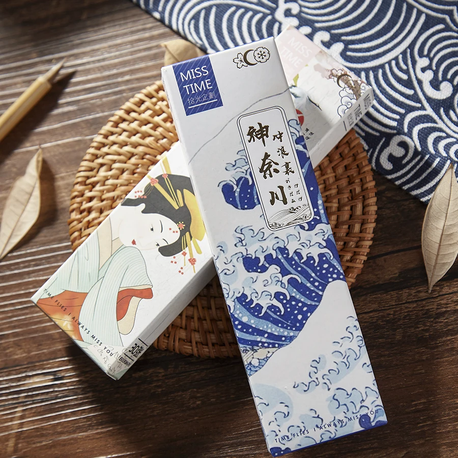 

Mohamm 30pcs Kanagawa surf Series Japanese Style Book Marks for Novelty Book Reading Maker Page Paper Bookmarks Child Gifts