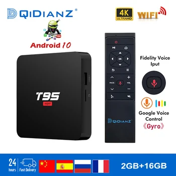 

Smart TV BOX T95super Android 10 4K Netflix Media player Play Store Free App Fast Set top BOX PK HK1MAX H96 a95x X96
