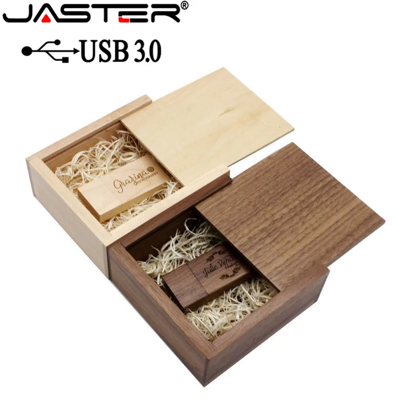 JASTER USB 3 0 грецкий орех клен фотоальбом usb + коробка флэш накопитель 64 ГБ 16 32