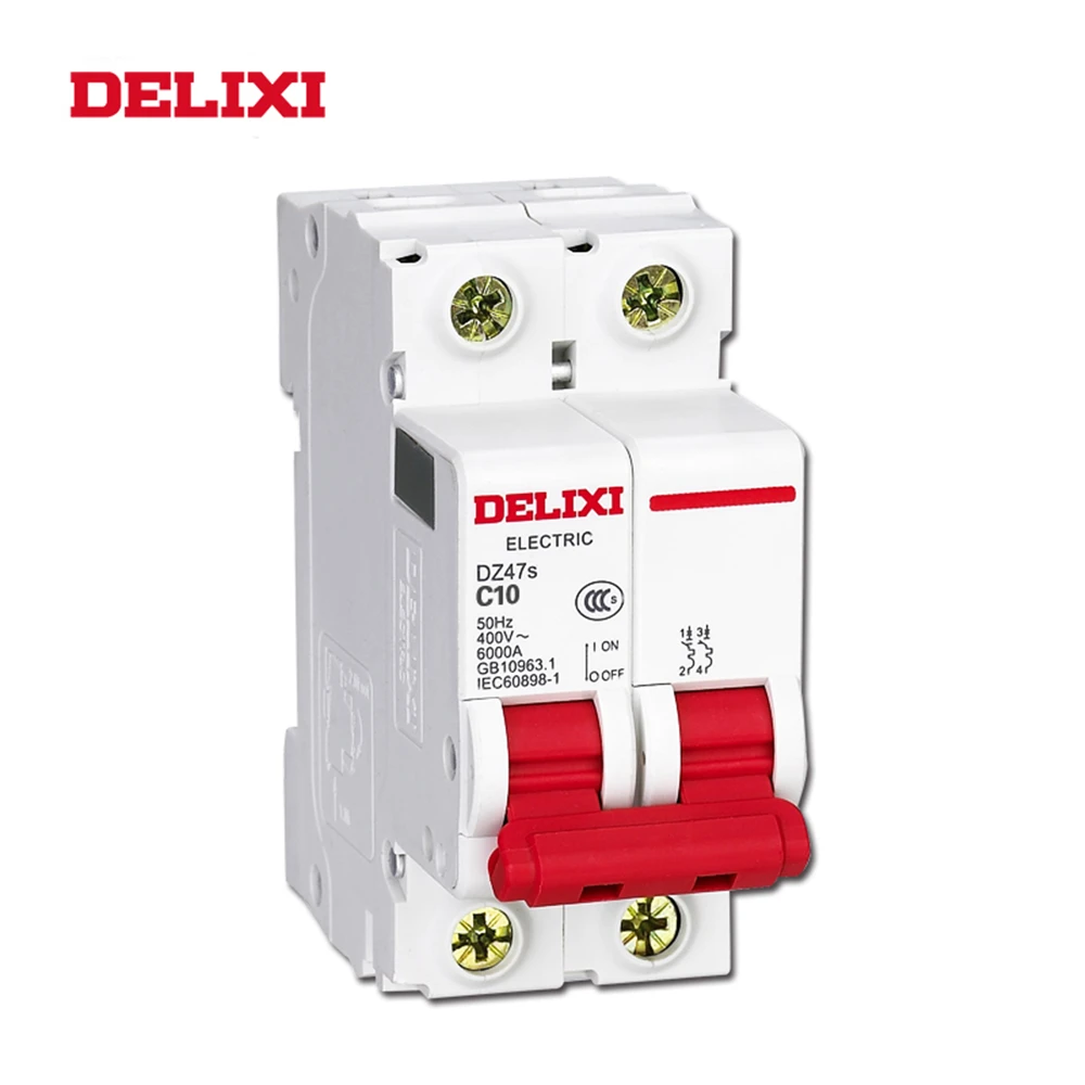 Мини автоматический выключатель DELIXI DZ47s 2P 1 63A 230/400 в с кривой типа C MCB CE CB