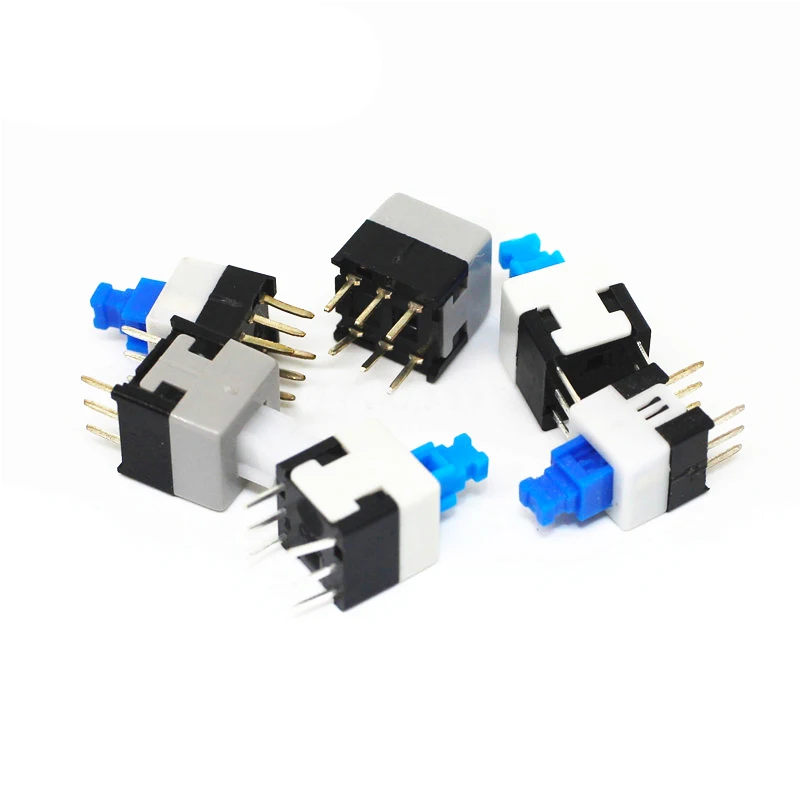 Non-Self-Locking Switch Self-Locking Switch 5.8*5.8 7*7 8*8 8.5X8.5MM Push Tact Power Micro 6 Pin Button Switches 10Pcs