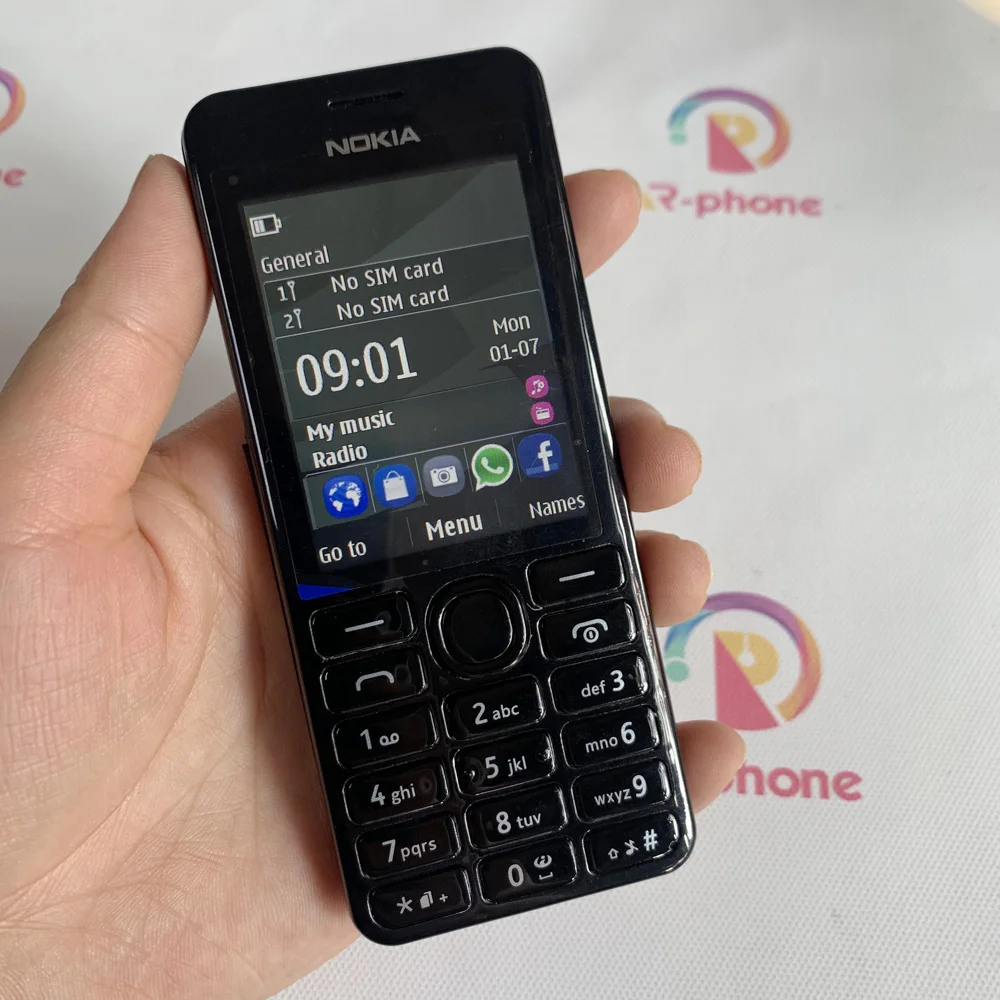 Nokia 206 2060 Refurbished Mobile Phone Dual Sim 2G GSM 1.3MP Unlocked Cheap Celluar Phone iphone 7 refurbished
