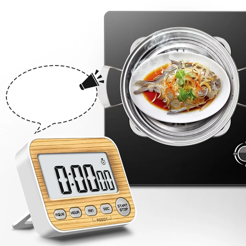 Timer Digital Timers, Kitchen Timer with Alarm Clock for Cooking or Office, Have Strong Magnet and Stand Used on Metal Plane or