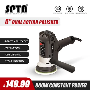 

SPTA 5 inches 125mm Forced Rotation Dual Action Polisher Auto Polishing Machine Electric Waxing Buffing Machine Car Polisher