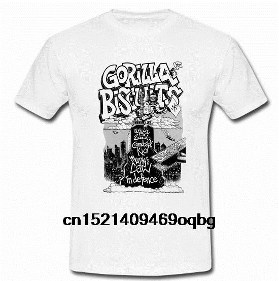 GORILLA печенье-хардкор-панк-группа МПК футболка Размеры S M L XL 2XL 3XLNew модная Мужская