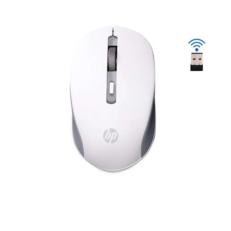 Бесшумная оптическая беспроводная мышь HP S1000 Plus 2 4 ГГц 1600DPI бесшумная для ноутбука