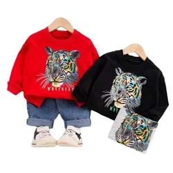 Novo outono do bebê meninas dos desenhos animados roupas crianças camiseta calças 2 pçs/sets primavera da criança meninos casuais roupas crianças algodão agasalho
