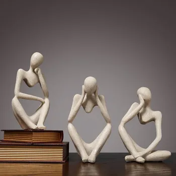 

New Product Abstract Character Sculpture Handicraft Decoration Resin Material Household Wine Cabinet Study Office Decoration