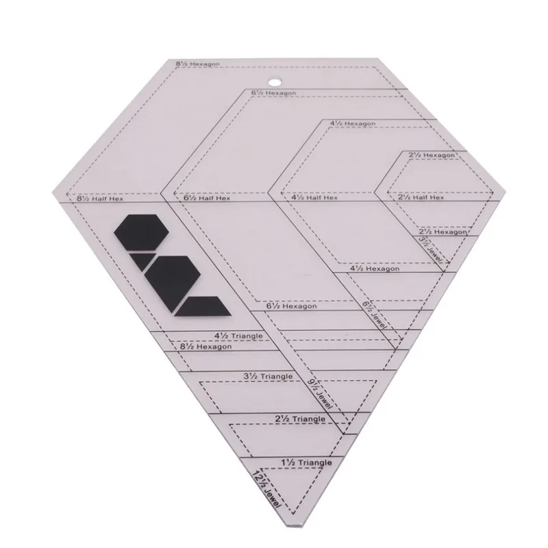 1 шт. алмаз лоскутное правитель международных общие акриловые Материал 3 мм Толщина портной Резка студенты линейка DIY ручной работы