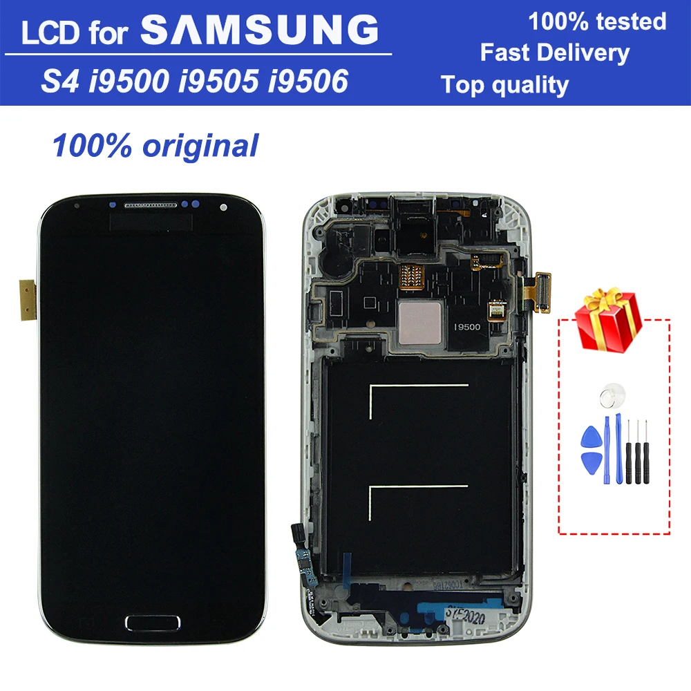 

Original AAA quality 5.0" S4 i9505 LCD monitor for Samsung Galaxy S4 i9500 i9505 i9506 LCD digital touch screen LCD assembly