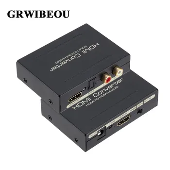 

1080P Stereo Analog HDMI to HDMI SPDIF Optical RCA L/R Adapter Converter HDMI Audio Extractor Converter 5.1CH Audio Splitter