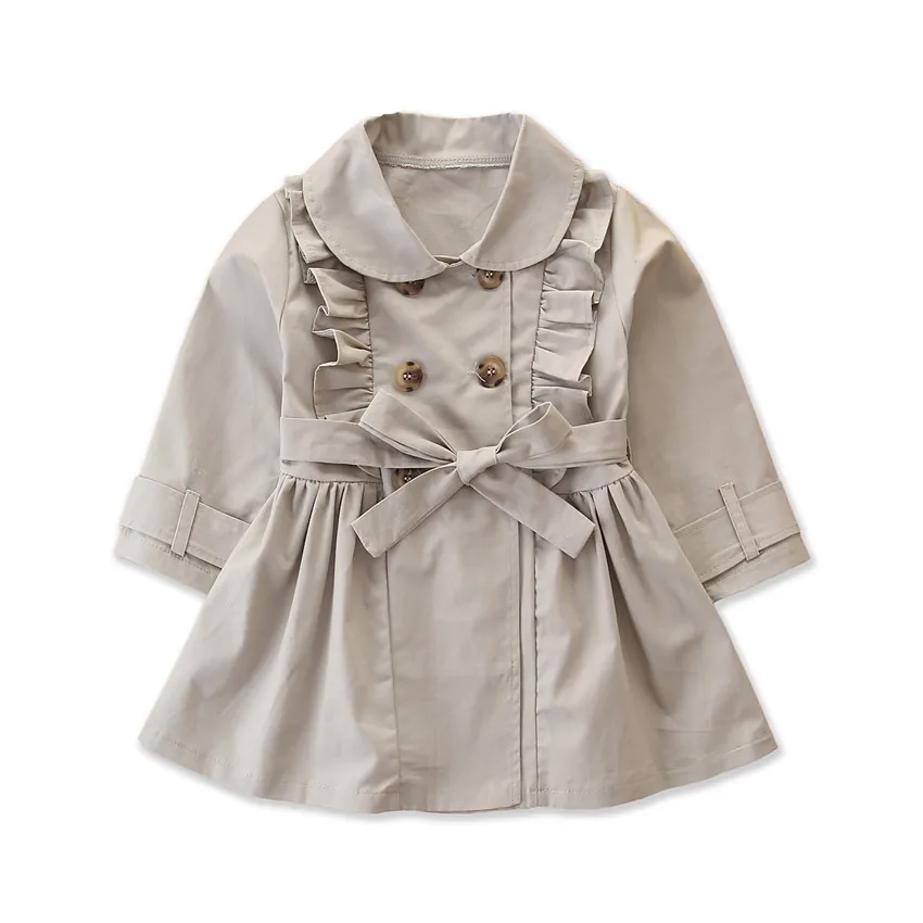 Pudcoco/Одежда для маленьких девочек; однотонная Повседневная куртка с длинными рукавами и оборками; ветровка; верхняя одежда