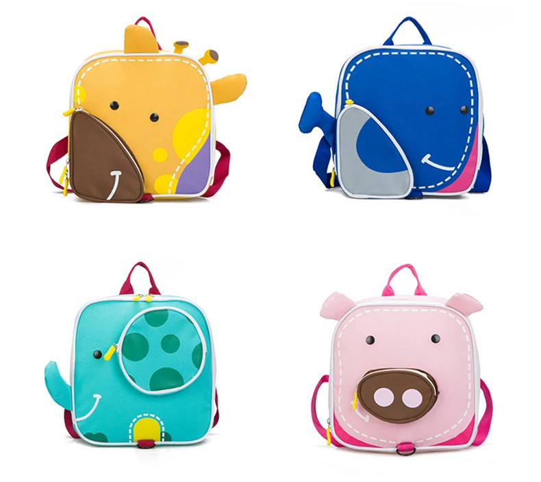 JZYZQBX мультфильм животных школьная Детская сумка-рюкзак plecak szkolny mochilas escolares infantiles школьный рюкзак для девочек