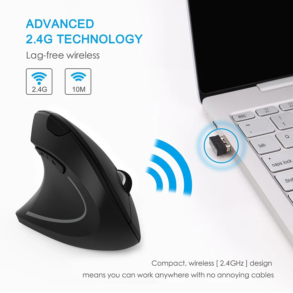Эргономичная вертикальная мышь беспроводная левая рука компьютерные игровые мыши 5D USB Оптический геймер Mause с коврик для мыши для ноутбука ПК игры