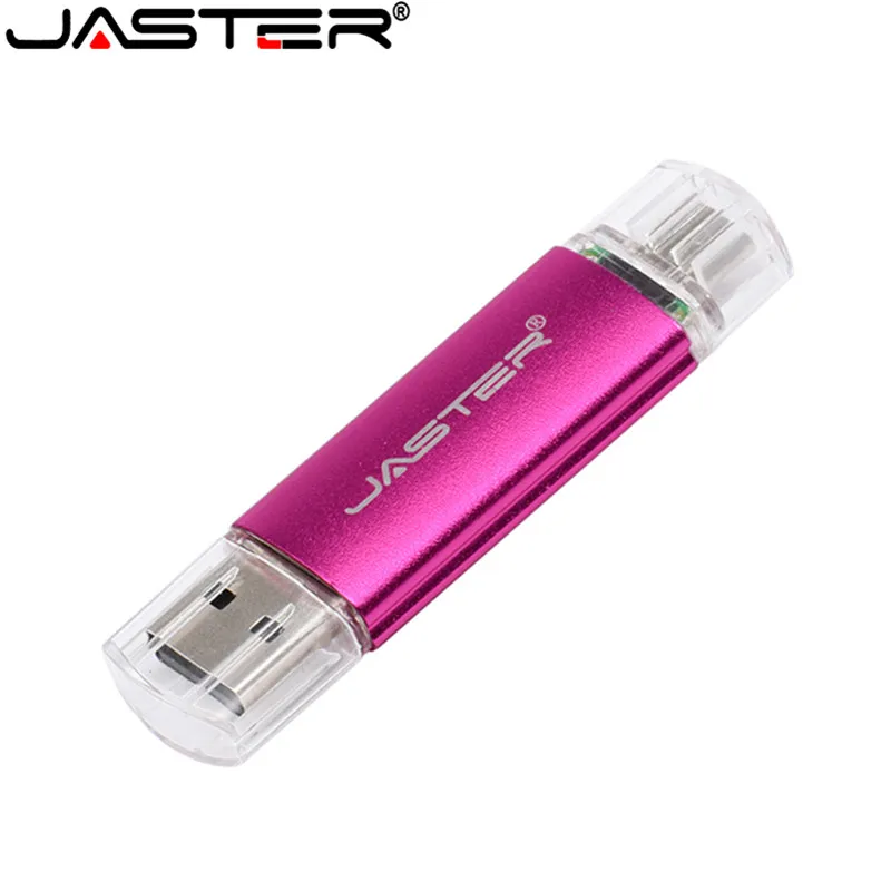 JASTER OTG Usb флеш-накопители 4 ГБ 8 ГБ 16 ГБ 32 ГБ 64 Гб металлический чехол флешки двойной флеш-накопитель для смартфонов Система android