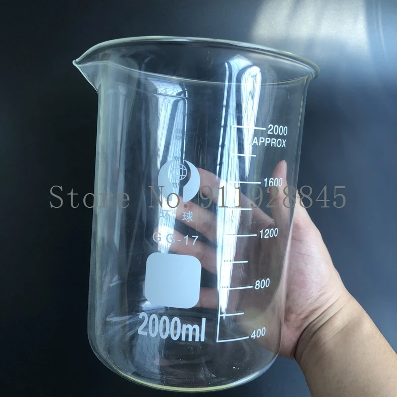 4pcs/lot Lab 10ml-500ml Borosilicate Glass Beaker Glass Beakers Measuring Cup Chemistry Laboratory Equipment
