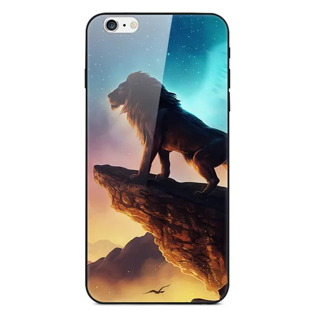Чехол из закаленного стекла для телефона для iPhone 5 6s 6Plus 7 8Plus чехол задняя крышка для Apple iPhone X XR XS Max чехол силиконовый бампер - Цвет: 17