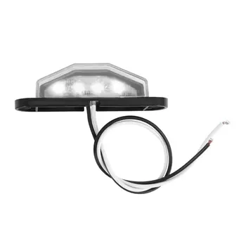 

10-30V 4 LEDs Car License Number Plate Light Vehicle Turn Signals White Lamp Taillights For Car Truck Trailer Caravan